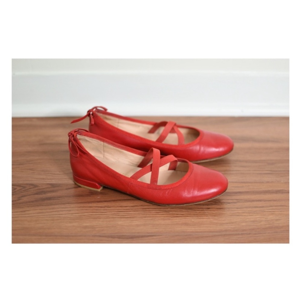 Stuart Weitzman bolshoi leather ballet flats